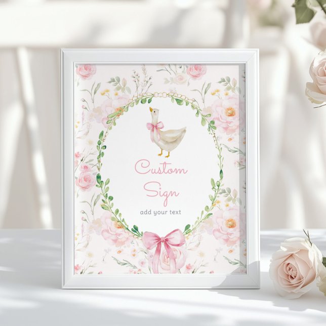 Dummer Gans Blush Rosa Schleife Benutzerdefiniert Poster (Von Creator hochgeladen)