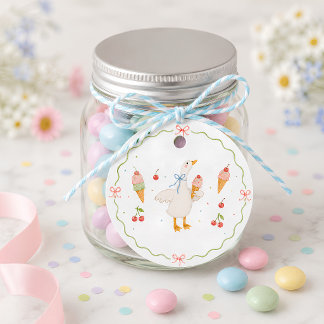 Dummer-Gans-Eiscreme-Sozial-Baby-Shower-Geschenkan Geschenkanhänger