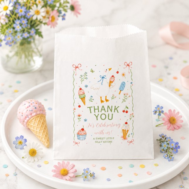 Dummer Gans-Eiscreme-Sozial-Baby-Shower-Geschenktü Geschenktütchen (Von Creator hochgeladen)