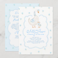 Dummer Gans Elegant Blaue Babyparty Alles in Einem
