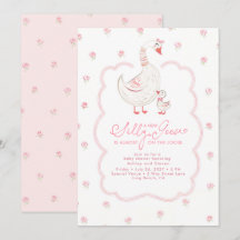 Dummer Gans Elegante Rosa Mädchen Baby Shower