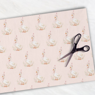 Dummer Gans Eleganter Rosa Mädchen-Geburtstag Seidenpapier