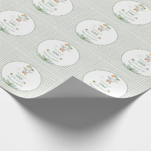 Dummer Gans Erster Geburtstag Grün Geschenkpapier