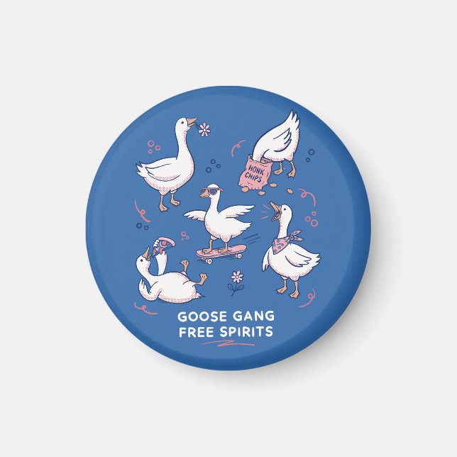 Dummer-Gans-Gang Lustiges-Gans-Shirt Magnet (Vorne)