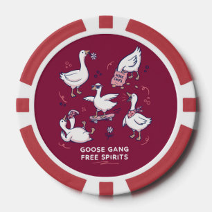 Dummer-Gans-Gang Lustiges-Gans-Shirt Pokerchips