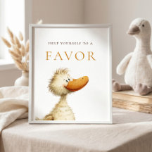 Dummer-Gans-Geschenk-Schild Baby Shower
