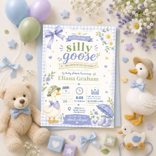 Dummer Gans Geschlechtsneutrale Babyparty Blumen E Einladung