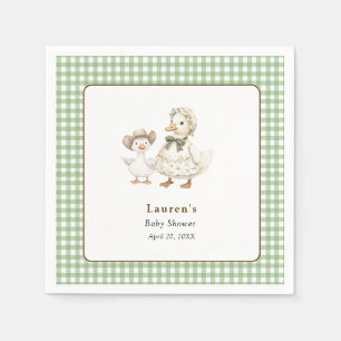 Dummer Gans Geschlechtsneutrale Babyparty Serviette