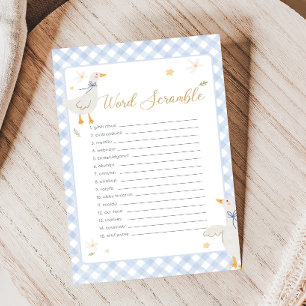 Dummer-Gans-Gingham-Baby-Party-Wortverwirrungsspie
