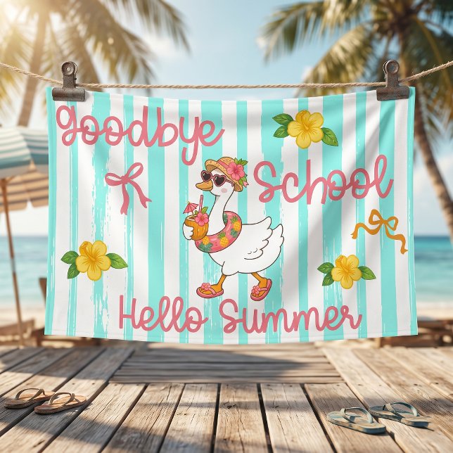 Dummer Gans Hallo Sommerparty Streifen Banner (Von Creator hochgeladen)