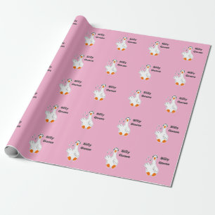 Dummer Gans, Lustige Gans, Gansliebhaber Geschenkpapier