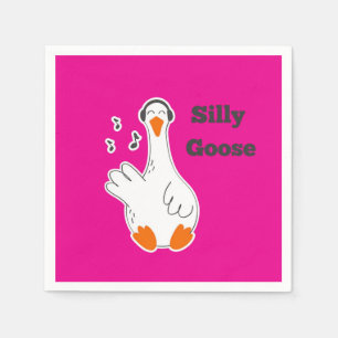 Dummer Gans, Lustige Gans, Gansliebhaber Serviette
