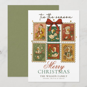 Dummer Gans Lustiges Vintage Frohe Weihnachten