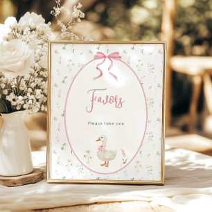 Dummer-Gans-Mädchen-Baby-Shower-Geschenke Poster