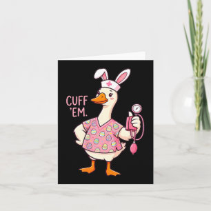 Dummer Gans-Meme Lustiges Ostern Krankenpfleger Cu Karte
