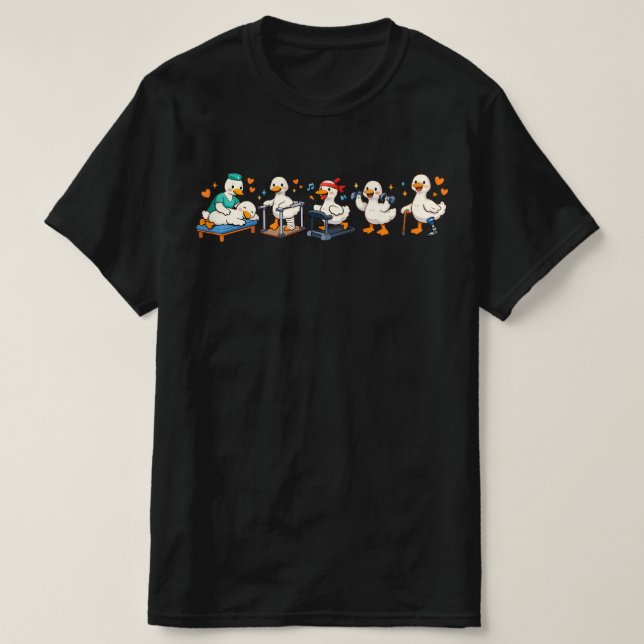 Dummer Gans Physiotherapie , Physiotherapeut  T-Shirt (Design vorne)