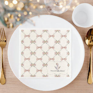 Dummer Gans Preppy-Schleifen-Baby-Party Serviette