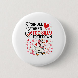 Dummer Gans Romantischer Status Lustiges Liebesleb Button