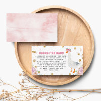 Dummer Gans Rosa Aquarell-Baby-Shower-Buch