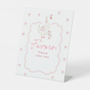 Dummer Gans Rosa Babyparty-Geschenke Tischschild Sockelschild