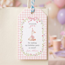 Dummer Gans Rosa Gingham Mädchen Geburtstagsgesche