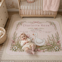 Dummer Gans Rosa Gingham Personalisierte Babydecke