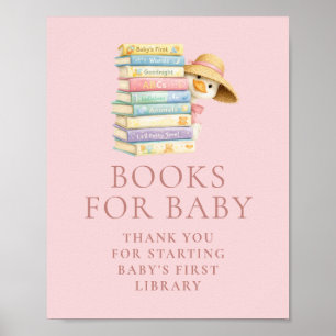Dummer Gans Rosa Rosa Bücher für Baby Shower Schil Poster
