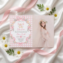 Dummer Gans Rosa Schleife Mädchen Baby Shower Einl