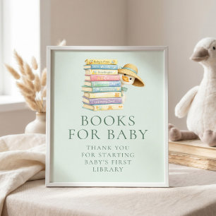 Dummer Gans-Sage-Bücher für Baby Shower-Schild Poster