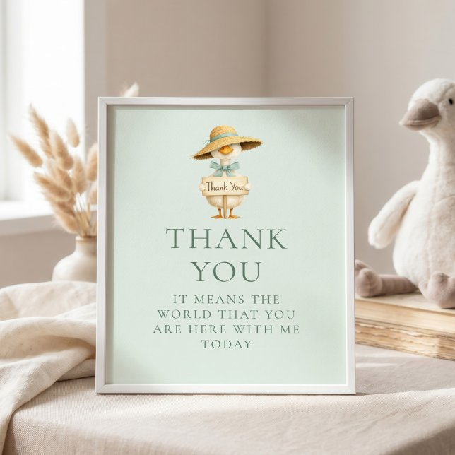Dummer Gans Salbei Danke Baby Shower Schild (Von Creator hochgeladen)