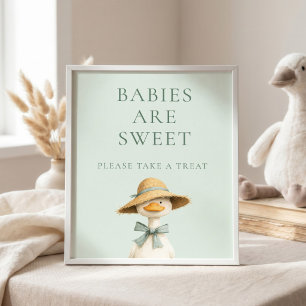 Dummer Gans-Salbei-Nimm-ein-Leckerli-Baby-Party-Sc Poster