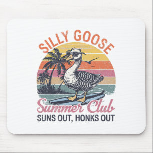 Dummer Gans Sommerclub Surf Liebhaber Strand Trip Mousepad