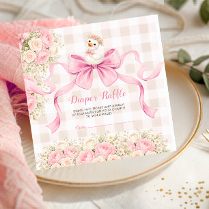 Dummer Gans Süße Gans Rose Windel-Raffle-Karte Begleitkarte