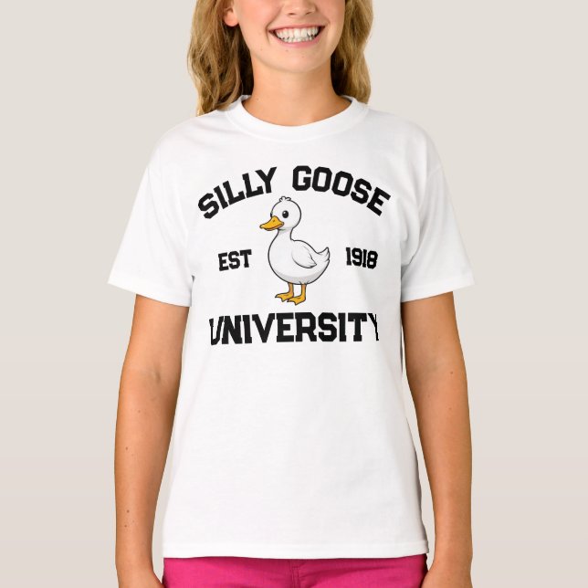 Dummer-Gans-Universität-Sweatshirt, benutzerdefini T-Shirt (Vorderseite)