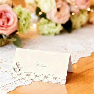 Dummer Gans Vornehme Schleife Baby Shower Platzkarte