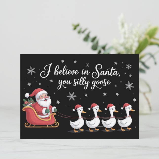 Dummer Gans Weihnachten Ich glaube an den Weihnach (Stehend Vorderseite)