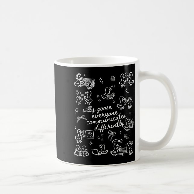 Dummer Gänschen jeder kommuniziert anders Kaffeetasse (Rechts)