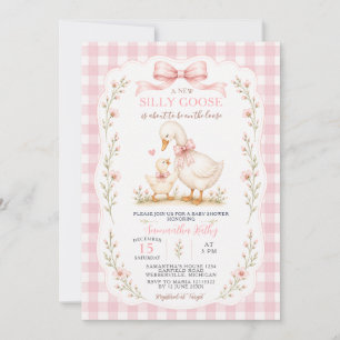 Dummer Gänse-Baby-Shower-Einladung Mädchen Einladung