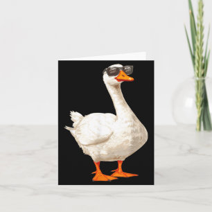 Dummer Gänse-Ente mit Sonnenbrille Lustige Grafik Karte