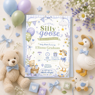 Dummer Gänse-Geschlechtsneutrale Babyparty-Blumen- Einladung