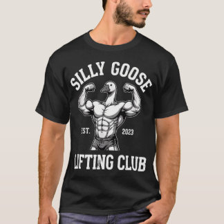 Dummer Gänse-Krafttrainingsclub Lustiger Fitnessst T-Shirt