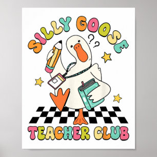 Dummer Gänse-Lehrer-Club Zurück zur Schule Grundsc Poster