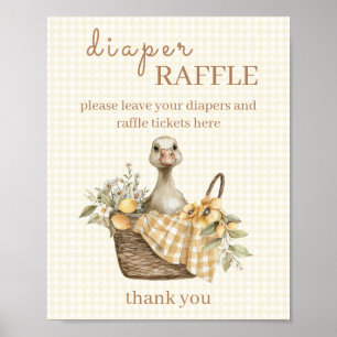 Dummer Gänse-Limonen-Baby-Shower-Windel-Raffle-Sch Poster