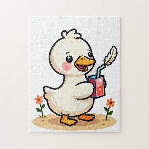 Dummer Gänse-Saft Lustiger Vogel Humor Aufkleber C Puzzle