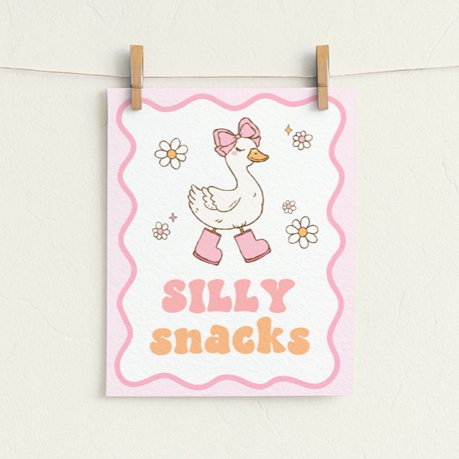 Dummer Gänse-Tischschild Snacks Poster (Von Creator hochgeladen)