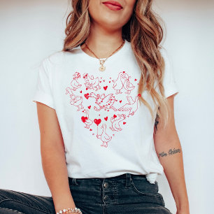 Dummer Gänse-Valentinsherz Lustige süße Gans T-Shirt