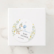 Dummer Gänse-Wildblumen-Baby-Jungen-Shower-Dankesc