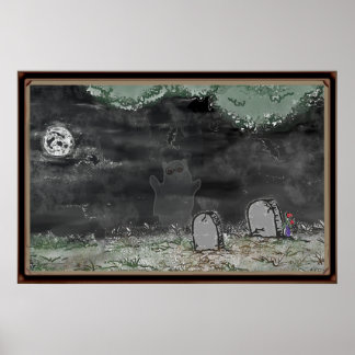 Dummer Geisterfoto-Horizontalrahmenposter Poster