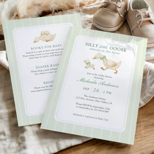 Dummer Goose Fast Auf Freiem Fuß Baby Shower Einladung