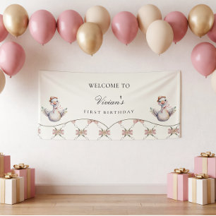 Dummer Goose Preppy-Bogen-Baby-Party Banner